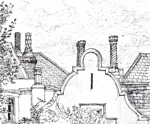 Roofscape of Mulberry Cottage, Mill Hill, Barnes